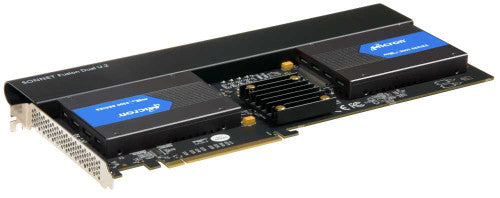 Sonnet Fusion Dual U.2 SSD PCIe Card with Two U.2 NVMe SSD Connectors On a PCIe 3.0 x16 Card, add your own U.2 SSDs Sonnet Fusion Dual U.2 SSD PCIe Card with Two U.2 NVMe SSD Connectors On a PCIe 3.0 x16 Card, add your own U.2 SSDs